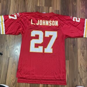 Vintage Reebok Men’s S NFL Kansas City Chiefs Larry Johnson #27 Home Jersey Red